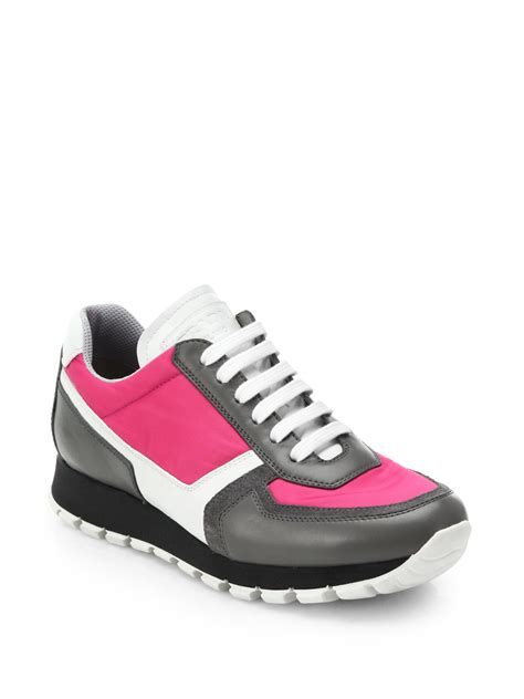 prada colorblock|prada downtown sneakers.